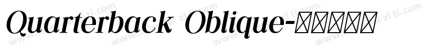 Quarterback Oblique字体转换